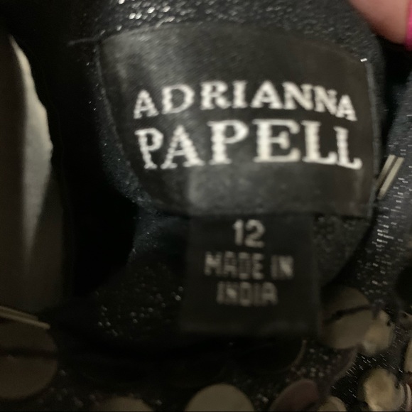 COPY - Adrienne Papell black metallic shift dress size 12 - Picture 14 of 14